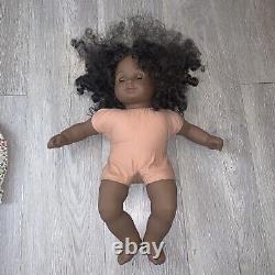 African American Girl BITTY BABY Doll Black Hair Brown Eyes with Outfit Shoes CUTE