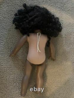 African American Girl Doll Cecile Curly Black Hair Hazel Green Eyes