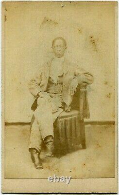 African American Man, Relaxed Seated Pose. Cdv. Allegheny City, Pa