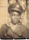 African American Man WW2 Army with GUN Arcade Photobooth Photo Black Soldier Rare