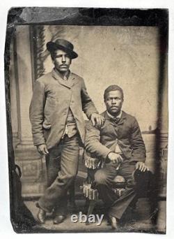 African American Men from Georgia Antique Tintype Photo 1800s Original Black