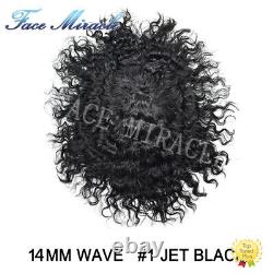 African American Mens Hairpiece Afro Weave Toupee for Black Men All Poly Skin PU