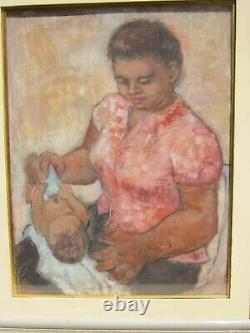 African American New Orleans Listed Black Artist Jack Jordan Pastel Painting Wow