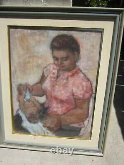 African American New Orleans Listed Black Artist Jack Jordan Pastel Painting Wow