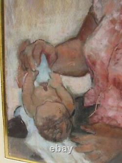 African American New Orleans Listed Black Artist Jack Jordan Pastel Painting Wow