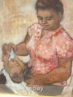 African American New Orleans Listed Black Artist Jack Jordan Pastel Painting Wow