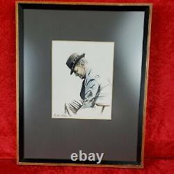 African American New Orleans Listed Black Artist MARTIN AHERNS WC PORTRAIT