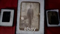 African American PHOTO 3 LOT Black Man Cabinet Card /TIN/ CLINTON TENNESSE
