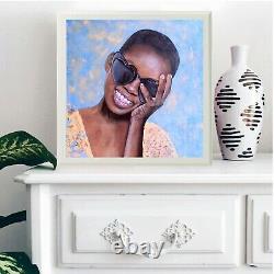 African American Painting Black Woman Original Art Portrait Wall Art