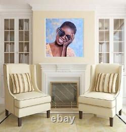 African American Painting Black Woman Original Art Portrait Wall Art