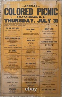 African American Picnic Sylvan Beach New York 1941 Black Americana Poster