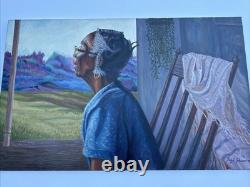 African American Portrait Large Black Woman Female Window Landscape Troy Johnson