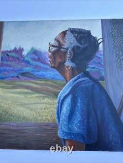 African American Portrait Large Black Woman Female Window Landscape Troy Johnson