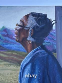 African American Portrait Large Black Woman Female Window Landscape Troy Johnson