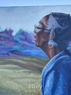 African American Portrait Large Black Woman Female Window Landscape Troy Johnson