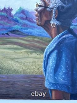 African American Portrait Large Black Woman Female Window Landscape Troy Johnson
