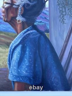 African American Portrait Large Black Woman Female Window Landscape Troy Johnson