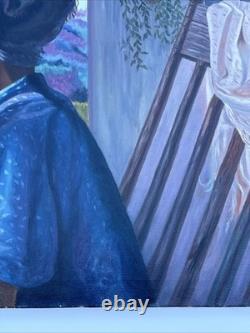 African American Portrait Large Black Woman Female Window Landscape Troy Johnson