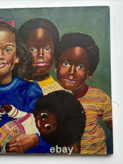 African American Portrait Painting Black Family Children Doll Kids Ken Bell 24