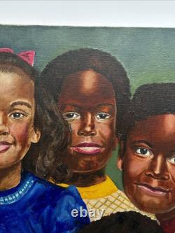 African American Portrait Painting Black Family Children Doll Kids Ken Bell 24