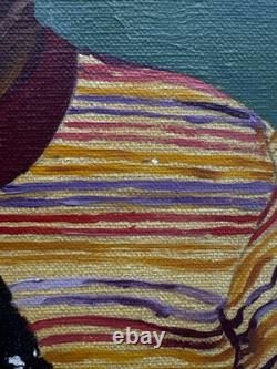 African American Portrait Painting Black Family Children Doll Kids Ken Bell 24
