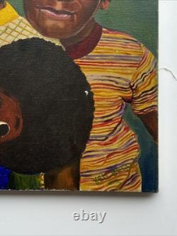African American Portrait Painting Black Family Children Doll Kids Ken Bell 24