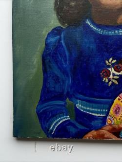 African American Portrait Painting Black Family Children Doll Kids Ken Bell 24