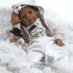 African American Realistic Girl Baby Doll Black Hair Reborn Infant Weighted New