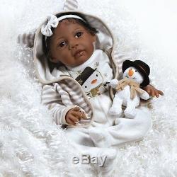 African American Realistic Girl Baby Doll Black Hair Reborn Infant Weighted New