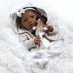 African American Realistic Girl Baby Doll Black Hair Reborn Infant Weighted New