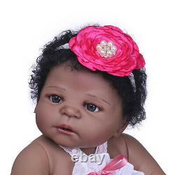 African American Reborn Baby Dolls Twins Boy+Girl Black Real Life Silicone Baby