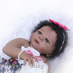 African American Reborn Baby Dolls Twins Boy+Girl Black Real Life Silicone Baby