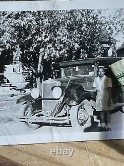 African American School Colored Girl BLACK CAR, BLACK BEAR, WINCHESTER GUN