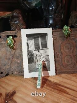 African American School Rare Colored Student POSING WITH BLACK DOLL I. CHAIR