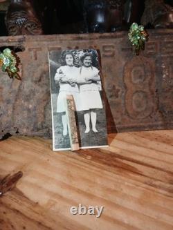 African American School Rare White Students WHITE GIRLS HOLDING BLACK DOLL