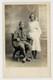 African American Soldier withYoung Bride 1918 Wedding WWI RPPC Black Photo J15209