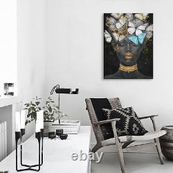 African American Woman Butterfly Picture Black Woman Butterflies Wall Decor Can