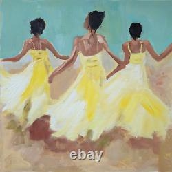 African American Woman Oil Painting Orig, Black Art, Style of Joaquin Sorolla
