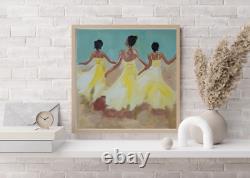 African American Woman Oil Painting Orig, Black Art, Style of Joaquin Sorolla