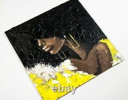 African American Woman Original Oil Painting Afro Woman Art Black Woman Portrait