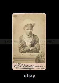 African American Woman in Philadelphia / Black Fashion Antique Victorian Photo
