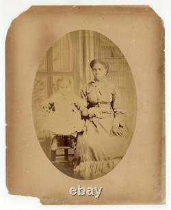 African American Woman withBlack Child 8x10 Cabinet Card 1880 Portrait Photo Baby