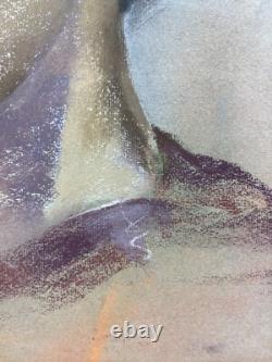 African American Young Black Woman Original Portrait Vintage Artwork Painting