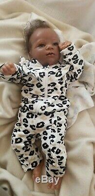 African American ethnic biracial reborn baby girl aa black