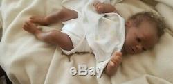 African American ethnic biracial reborn baby girl aa black