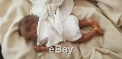 African American ethnic biracial reborn baby girl aa black