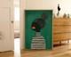 Afro & Stripes Made-to-Order African American Art (SUBMIT BEST OFFER) 10 x 8
