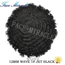 Afro Toupee for Black Men Full PU Injected African American Mens Wigs Hair Units