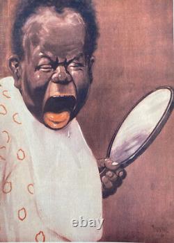 Alfred Leete Crying Black Baby African American Poster Print 1976 Extremely Rare