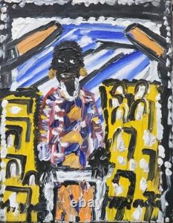 Alyne Harris African American Florida Outsider Black Folk Artist Oil Painting